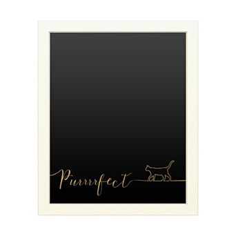 Trademark Fine Art 'Underlined Cats I Black' Chalkboard