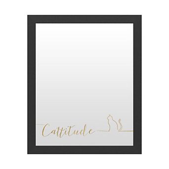 Trademark Fine Art 'Underlined Cats II Black' Dry Erase Board