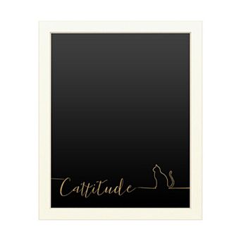 Trademark Fine Art 'Underlined Cats II Black' Chalkboard