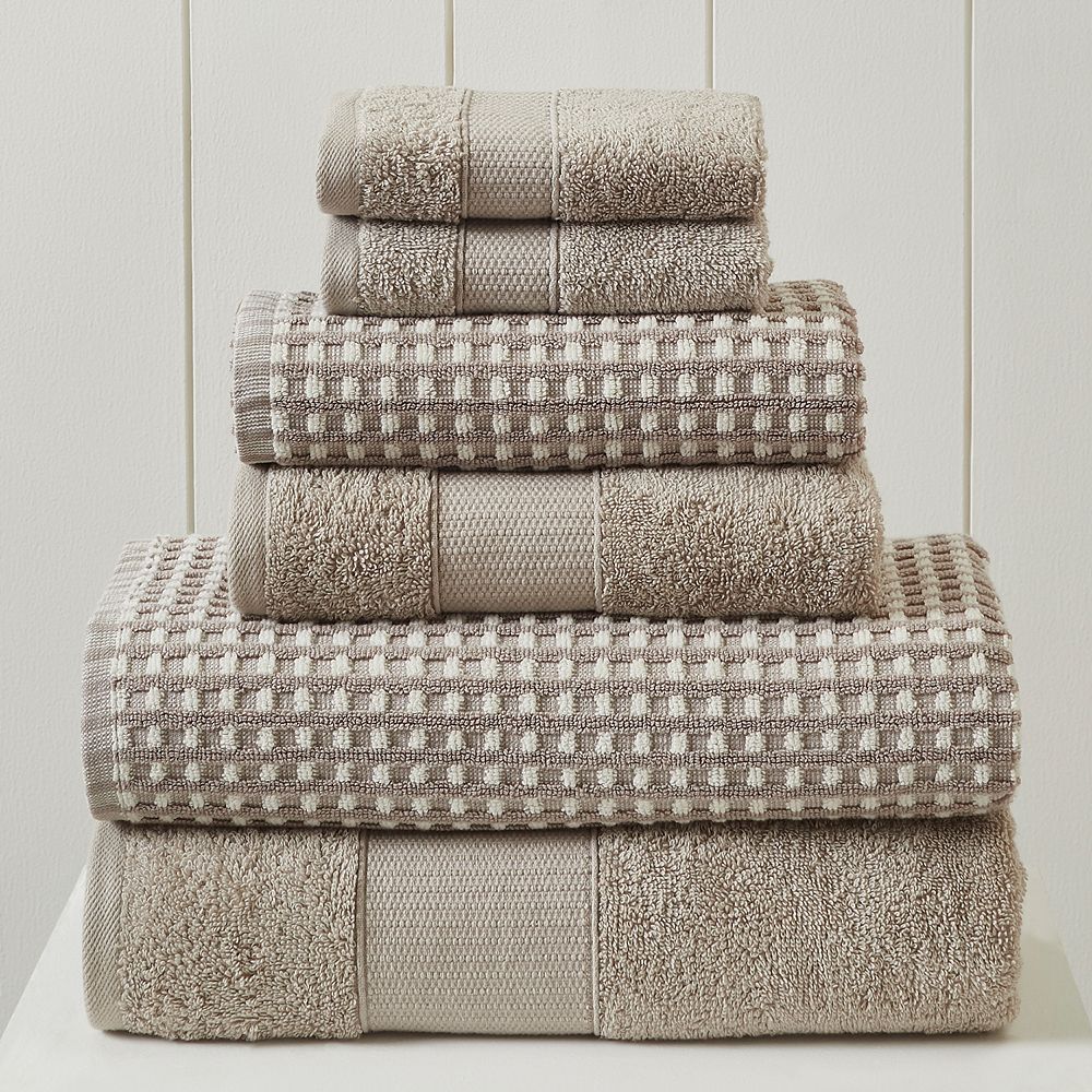 Amrapur Modern Threads Cobblestone 6-piece Bath Towel Set