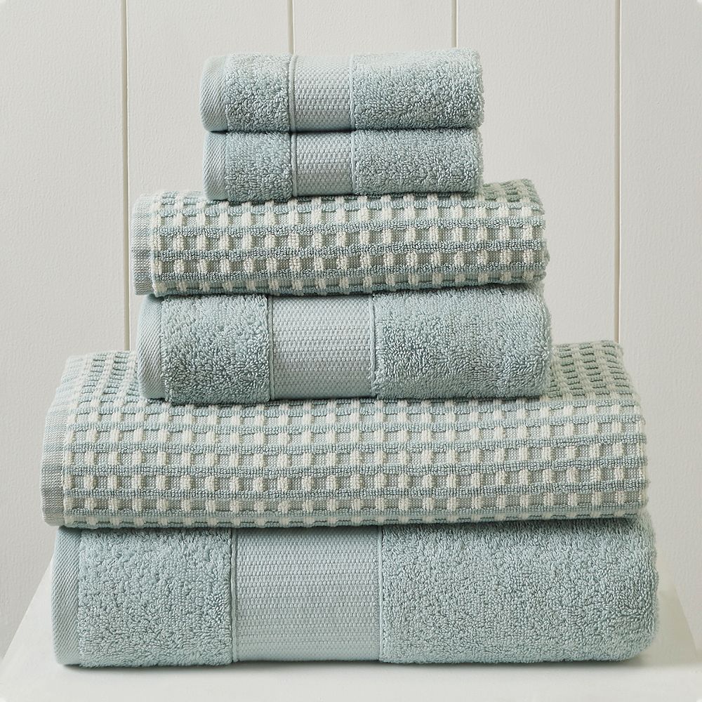 Amrapur Modern Threads Cobblestone 6-piece Bath Towel Set - Blue