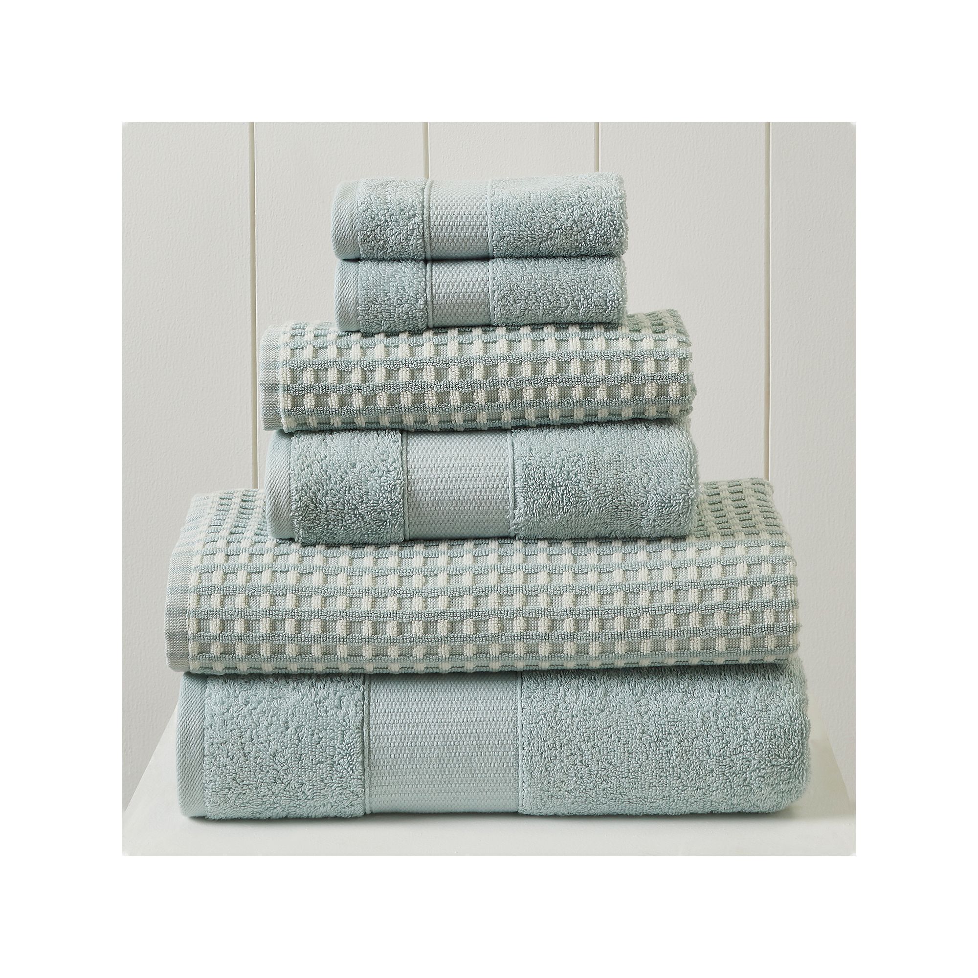 Amrapur Modern Threads Cobblestone 6-piece Bath Towel Set, Blue