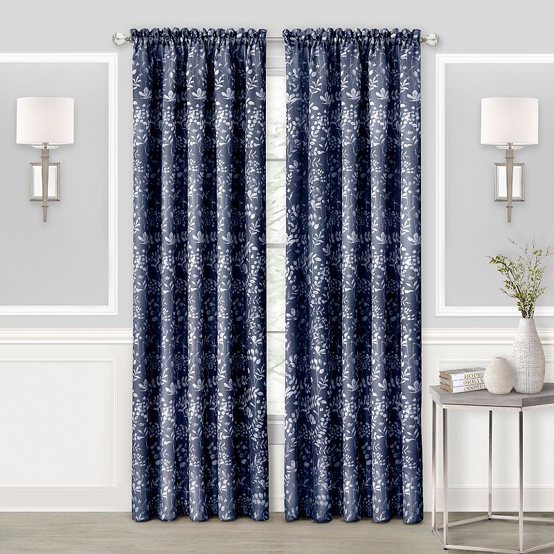 Achim Charlotte Curtain Panel, Blue, 52X63