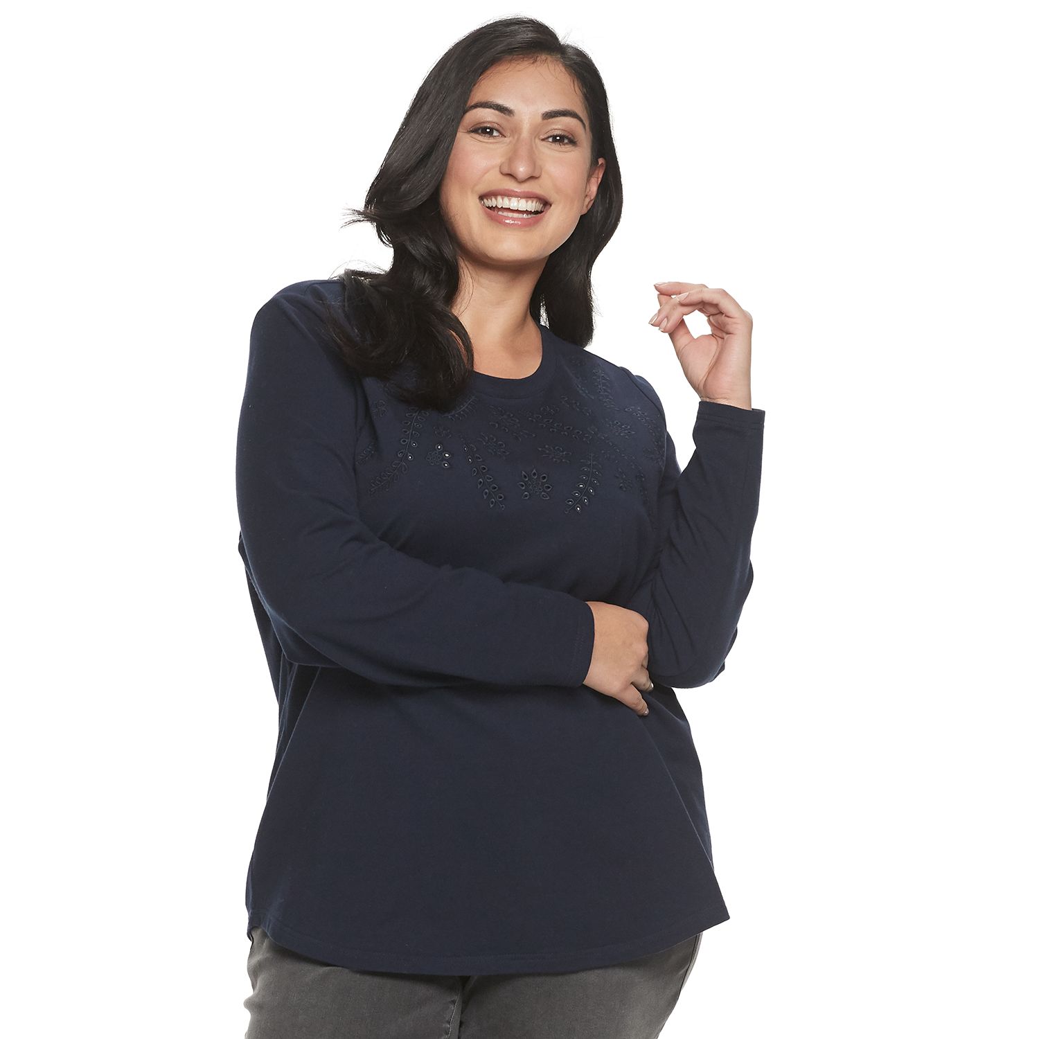 plus size french terry sweatshirt