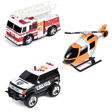 Maxx Action Lights & Sounds Mini Rescue Trucks