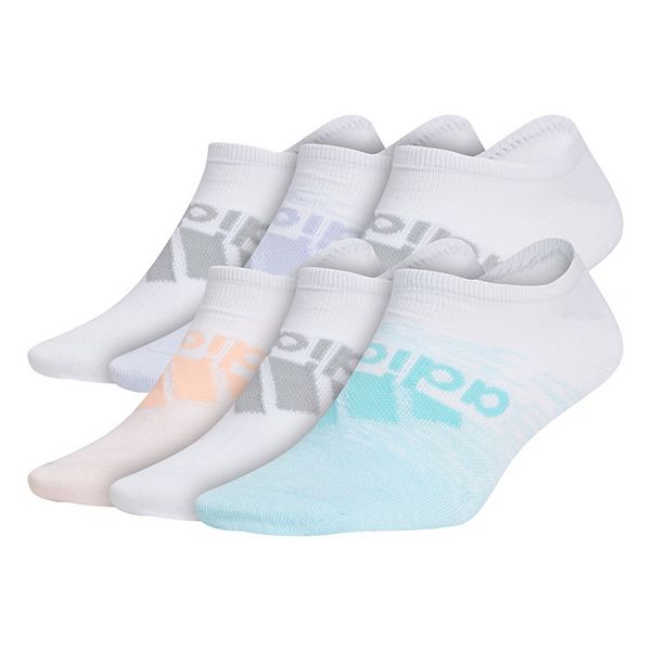 Women's adidas 6pack Superlite Logo No Show Socks