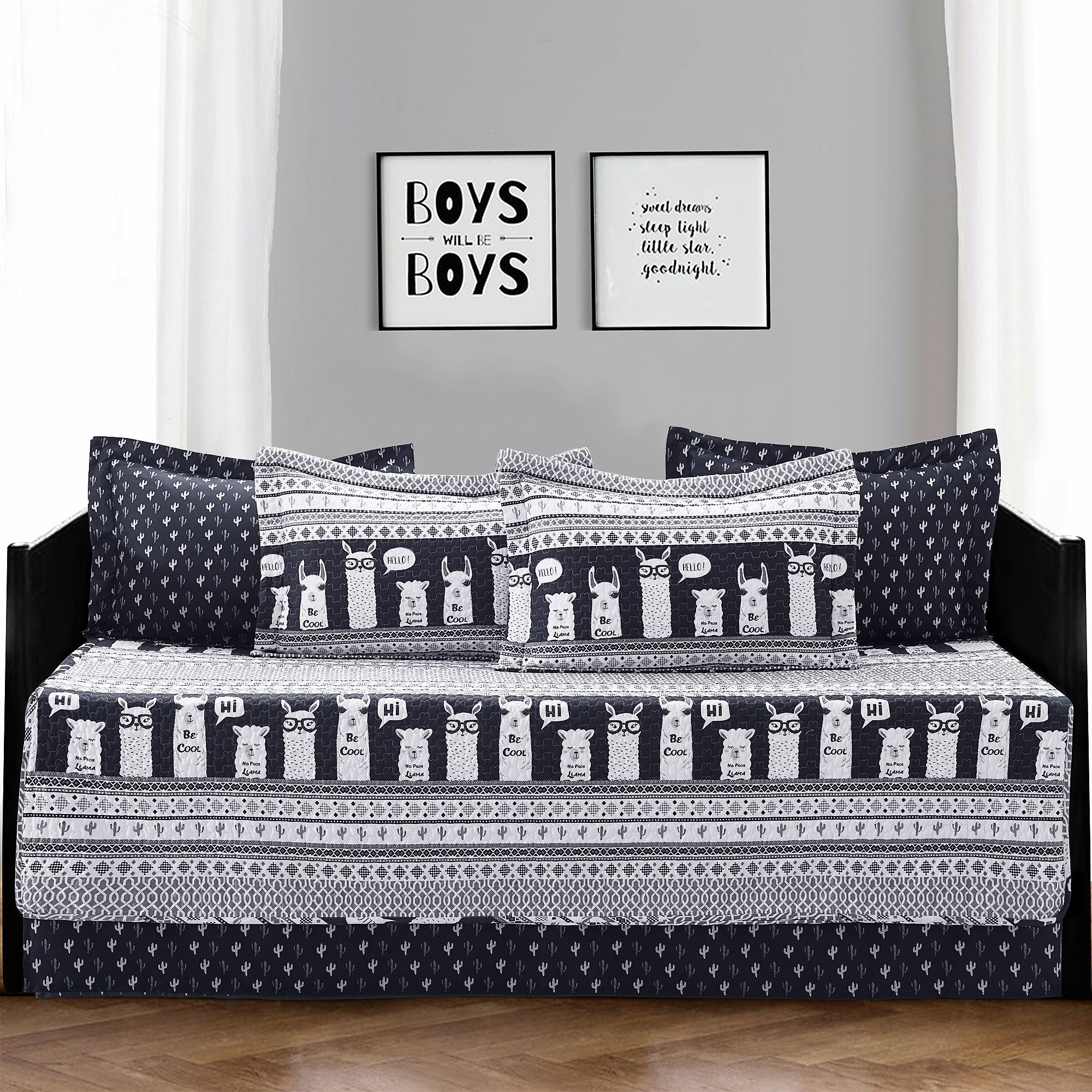 Lush Decor Llama Stripe Daybed 6-pc. Set, Blue