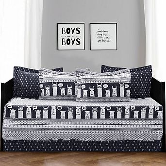Lush Decor Llama Stripe Daybed 6 pc Set