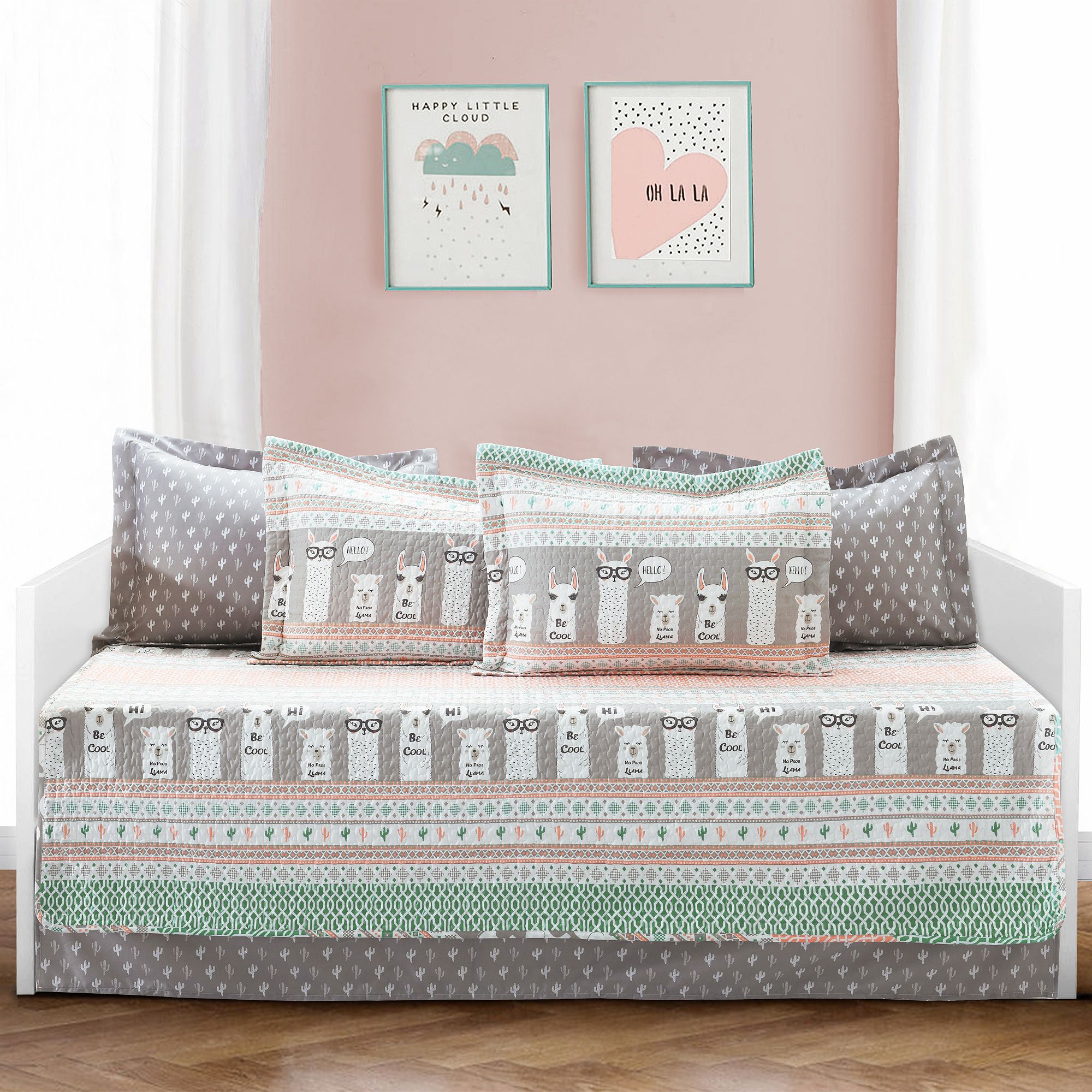 Lush Decor Llama Stripe Daybed 6-pc. Set, Pink
