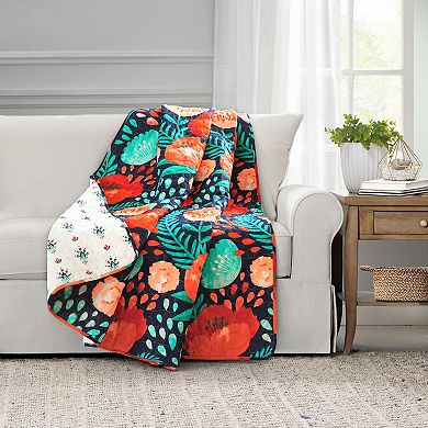 Lush Decor Poppy Garden Throw