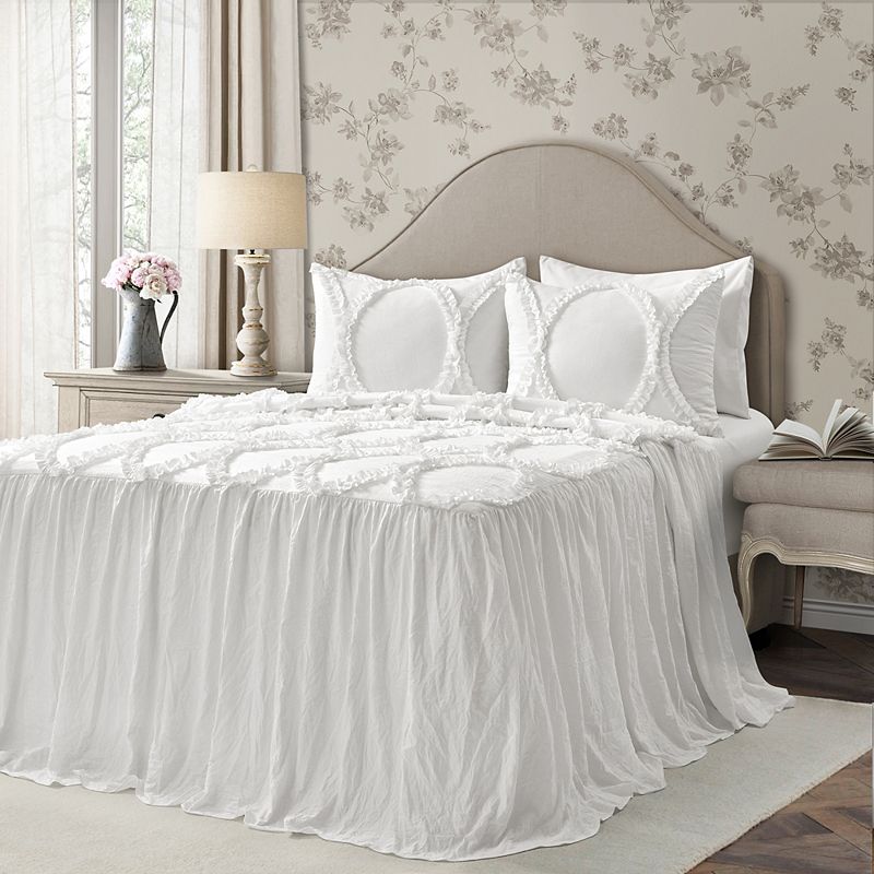 Lush Decor Riviera Bedspread 3-pc. Set, White, King