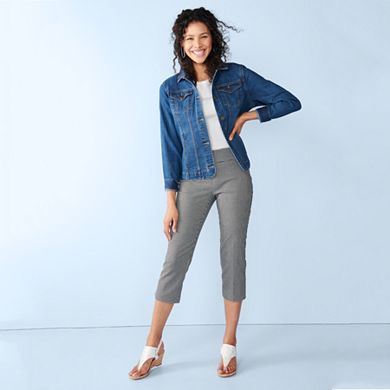 Women's Croft & Barrow® Long Jean Jacket