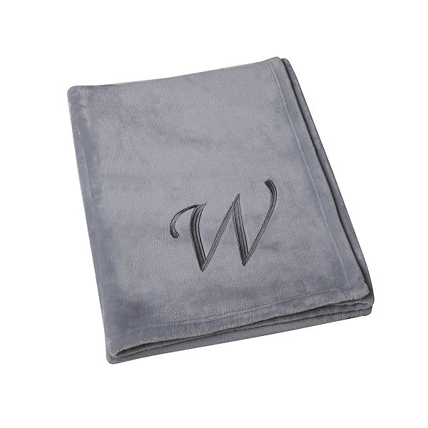 Swift Home Embroidered Monogram Throw Blanket