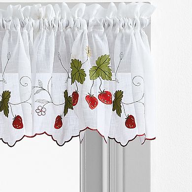 CHF Strawberry Garden Tailored Window Valance