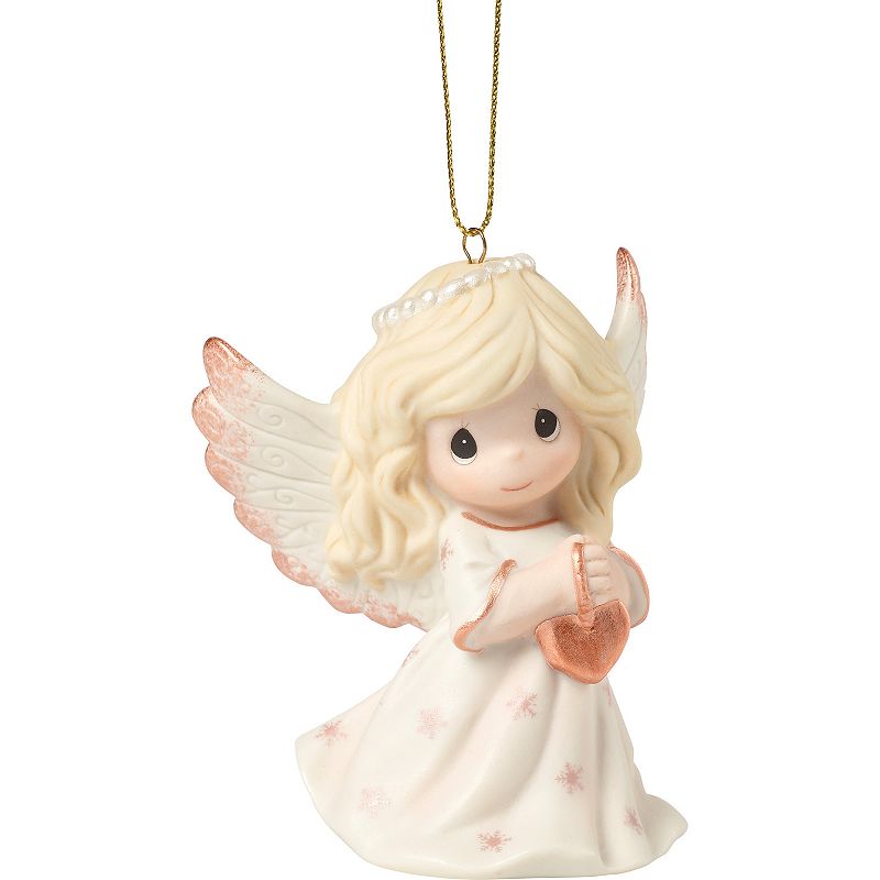 UPC 842181112833 product image for Precious Moments Rejoicing Angel With Rose Gold Heart Christmas Ornament, Multic | upcitemdb.com