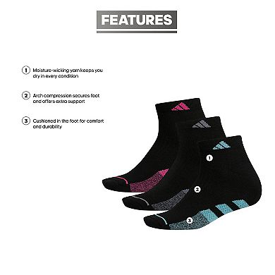 Women's adidas 3-Pack Superlite Stripe Low Cut Socks