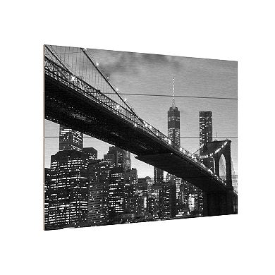 Trademark Fine Art Brooklyn Bridge 5 Wood Slat Wall Art