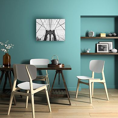 Trademark Fine Art NYC Brooklyn Bridge Wood Slat Wall Art