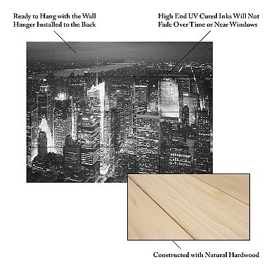Trademark Fine Art Times Square Wood Slat Wall Art