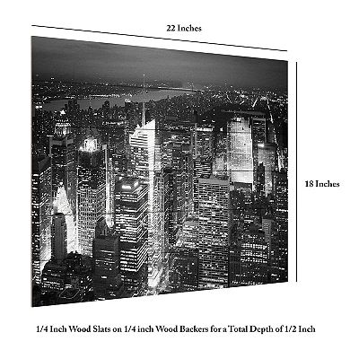 Trademark Fine Art Times Square Wood Slat Wall Art
