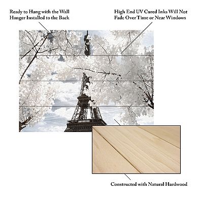 Trademark Fine Art Another Look at Paris IV Wood Slat Wall Art