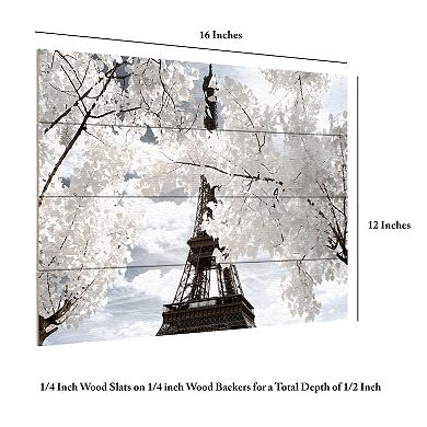 Trademark Fine Art Another Look at Paris IV Wood Slat Wall Art