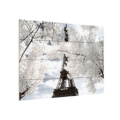 Trademark Fine Art Another Look at Paris IV Wood Slat Wall Art