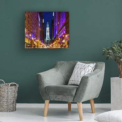 Trademark Fine Art City Hall Philadelphia Wood Slat Wall Art