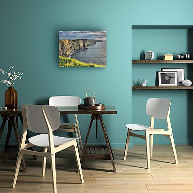 Trademark Fine Art Cliffs of Moher Ireland Wood Slat Wall Art