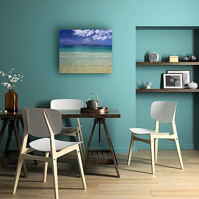 Trademark Fine Art Hawaii Blue Beach Wood Slat Wall Art