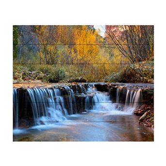 Trademark Fine Art Zion Autumn Wood Slat Wall Art