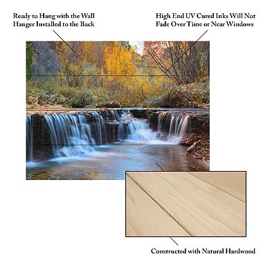 Trademark Fine Art Zion Autumn Wood Slat Wall Art