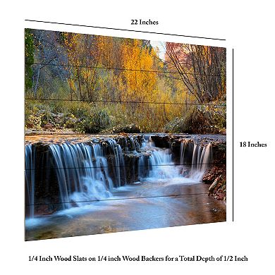 Trademark Fine Art Zion Autumn Wood Slat Wall Art