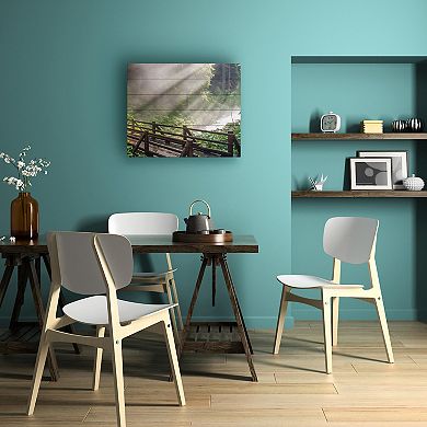 Trademark Fine Art Forest Sunlight Wood Slat Wall Art