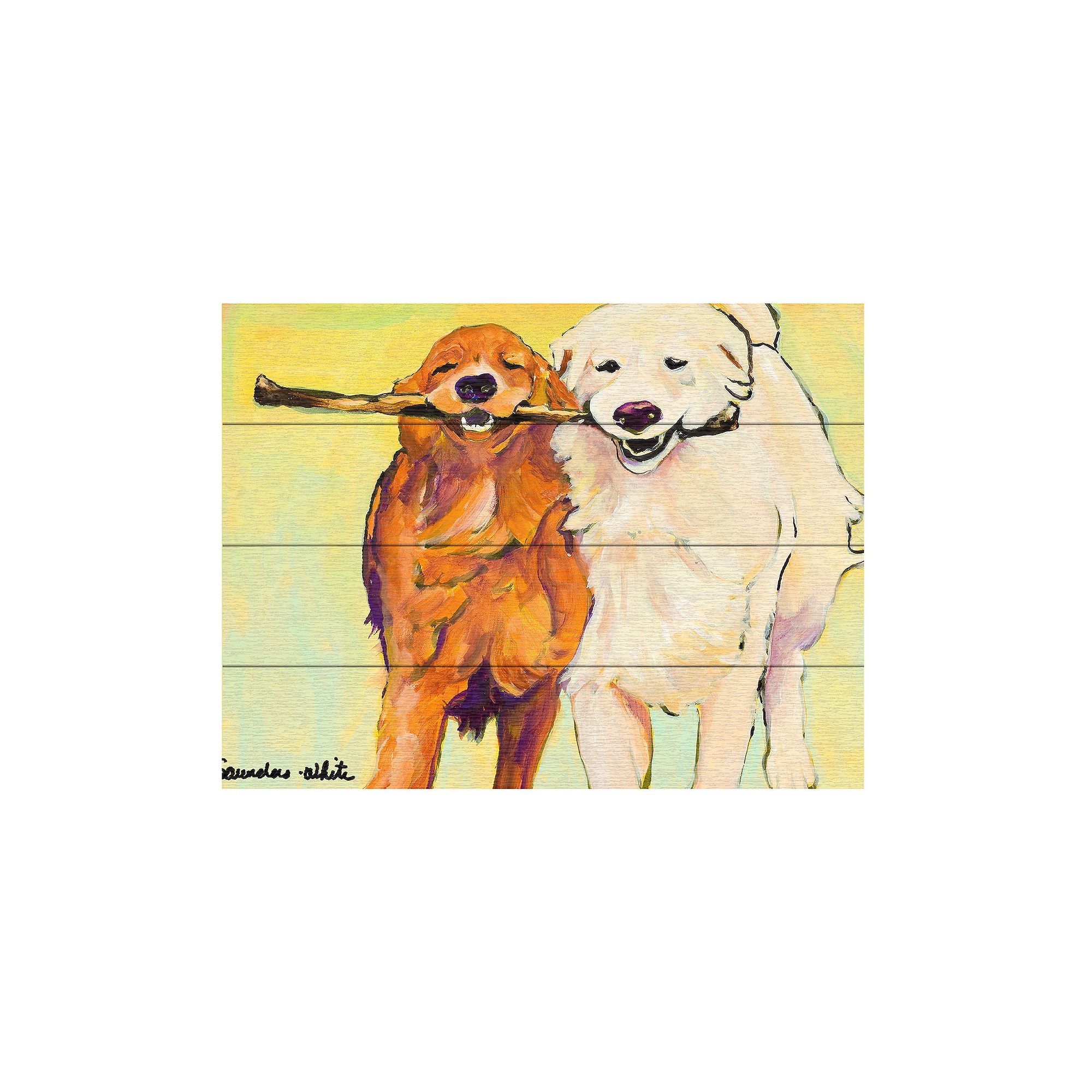 Trademark Fine Art Stick With Me 1 Wood Slat Wall Art, Multi