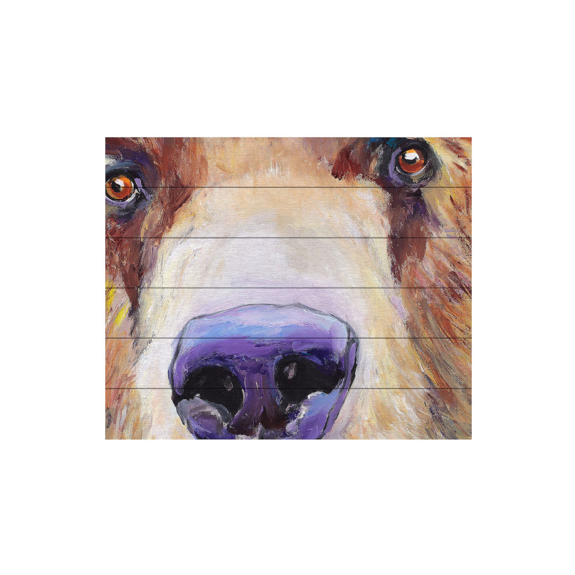 Trademark Fine Art White The Sniffer Wood Slat Wall Art, Multi