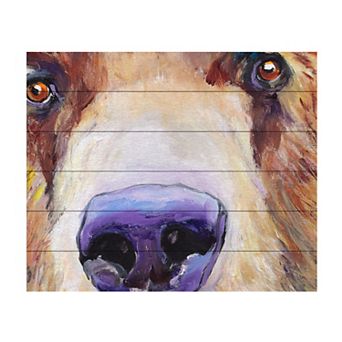 Trademark Fine Art White The Sniffer Wood Slat Wall Art