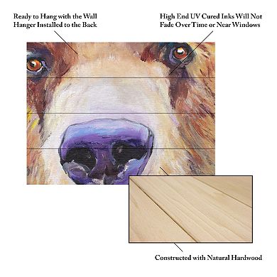 Trademark Fine Art White The Sniffer Wood Slat Wall Art