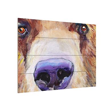 Trademark Fine Art White The Sniffer Wood Slat Wall Art