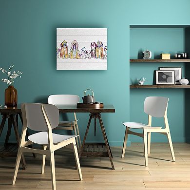 Trademark Fine Art White The Gang Wood Slat Wall Art