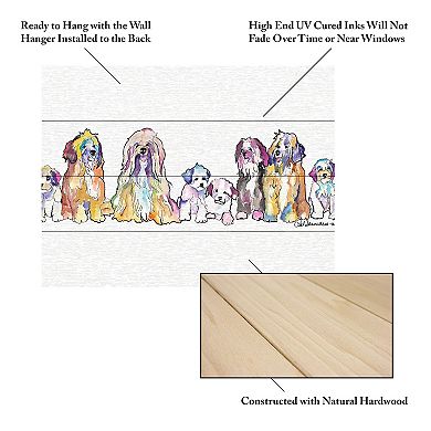 Trademark Fine Art White The Gang Wood Slat Wall Art