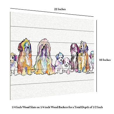 Trademark Fine Art White The Gang Wood Slat Wall Art