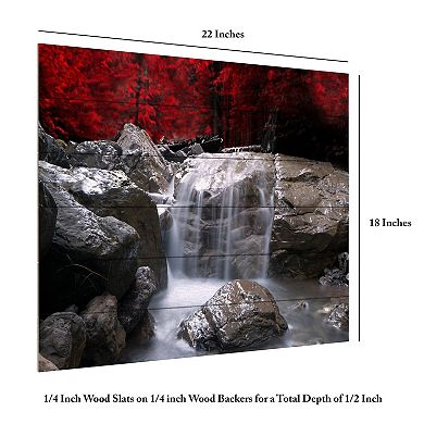 Trademark Fine Art Red Vison Wood Slat Wall Art