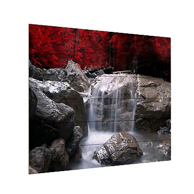 Trademark Fine Art Red Vison Wood Slat Wall Art