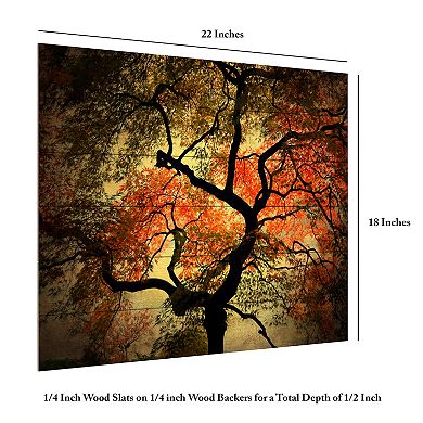 Trademark Fine Art Japanese Wood Slat Wall Art