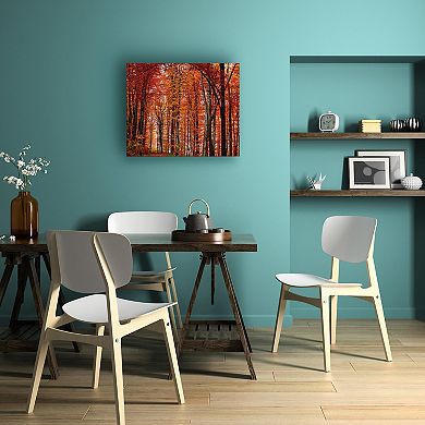 Trademark Fine Art The Red Way Wood Slat Wall Art