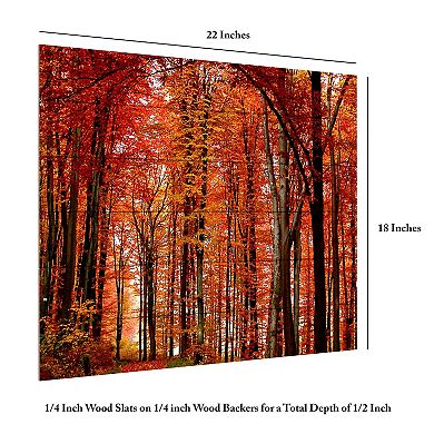 Trademark Fine Art Red Vison Wood Slat Wall Art