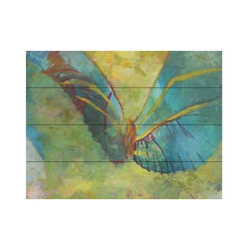 Trademark Fine Art Red Apple Splash Wood Slat Wall Art, Multicolor, 16X12
