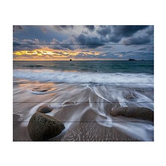 Trademark Fine Art Sunrise in Paris Wood Slat Wall Art