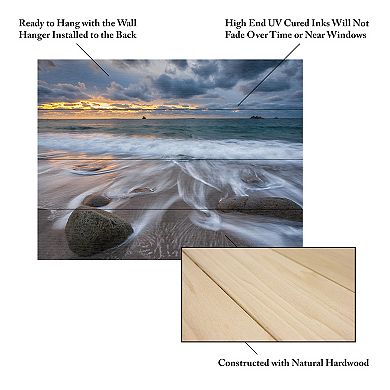 Trademark Fine Art The Song of Water Wood Slat Wall Art